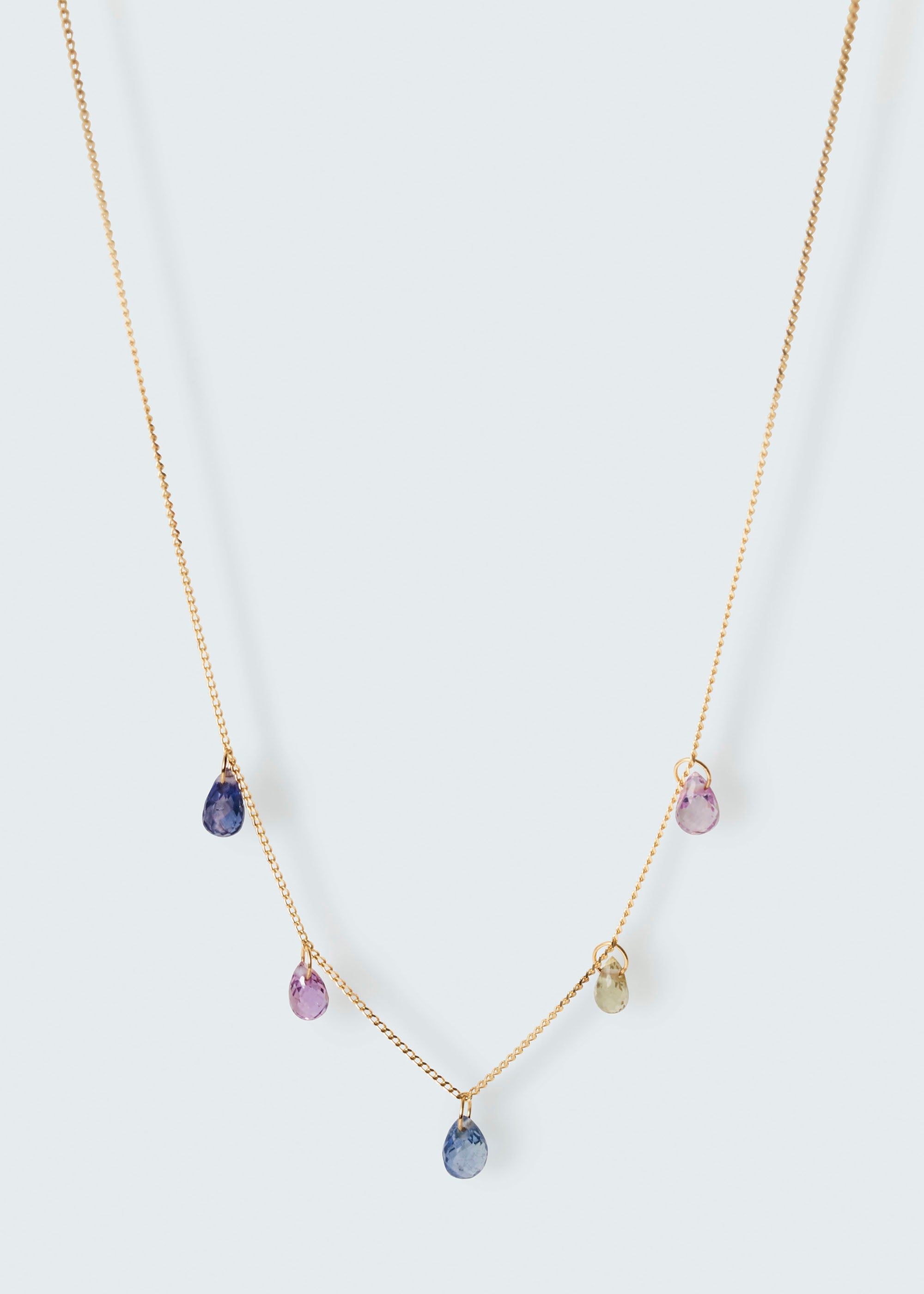 gradation sapphire necklace《Ⅴ》(グラデーションサファイア 