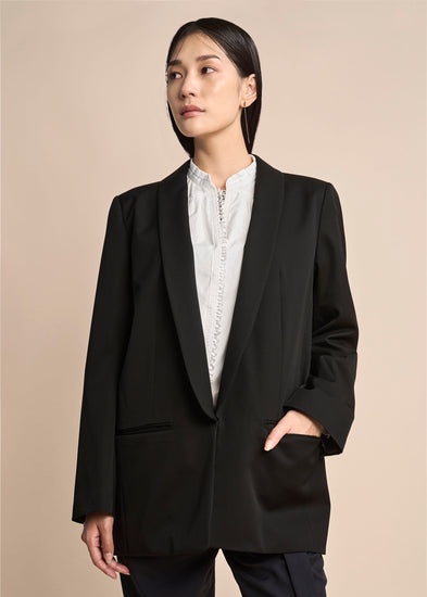 shawl collar jacket(wool):ショールカラージャケット(ウール)